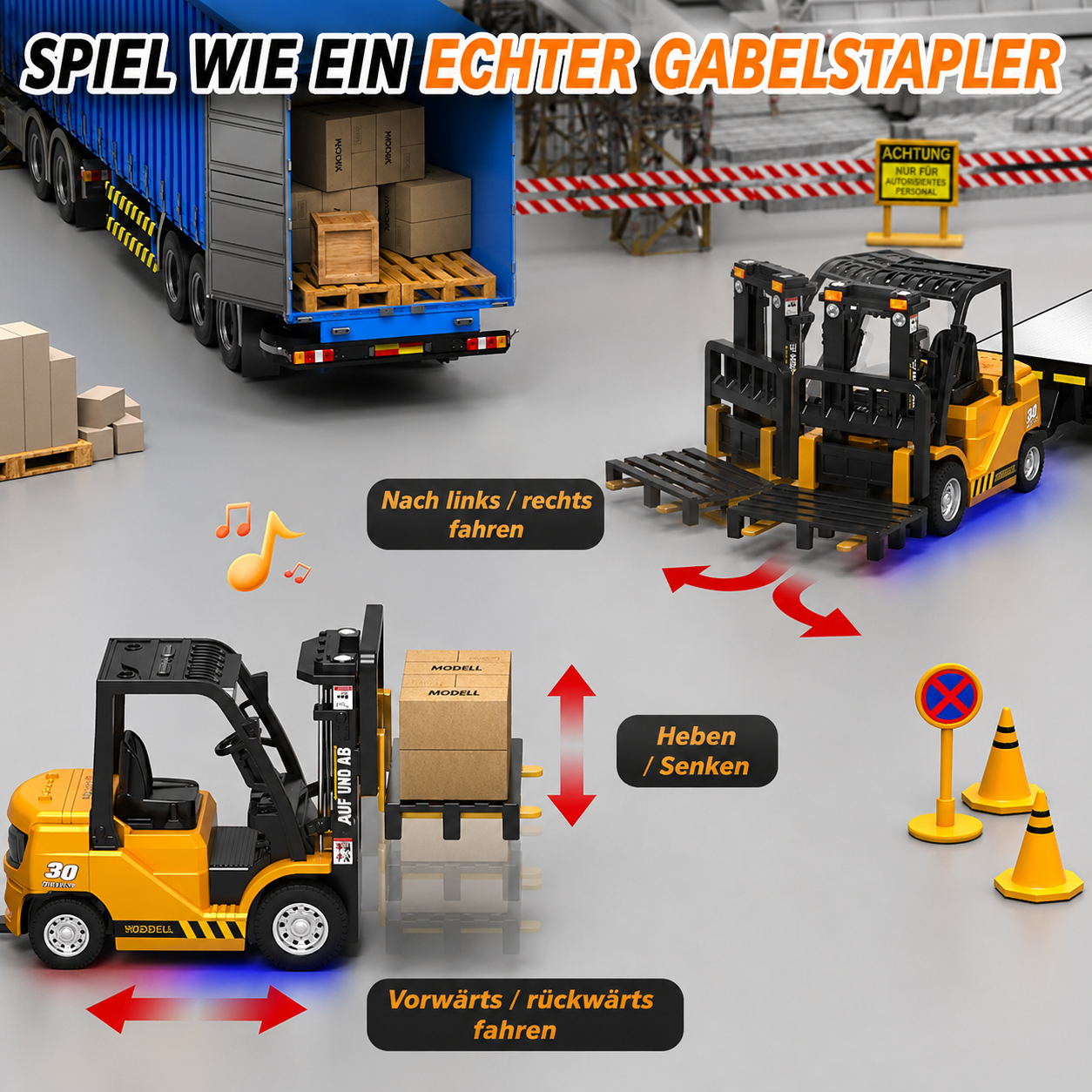 Mini-Gabelstapler mit Fernsteuerung